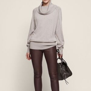 Reiss Light Gray Cowl Neck Sweater